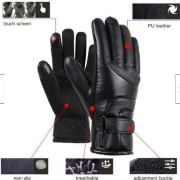 UNISEX USB HEATED WATERPROOF MOTORCYCLE GLOVES - Picture 2 of 4